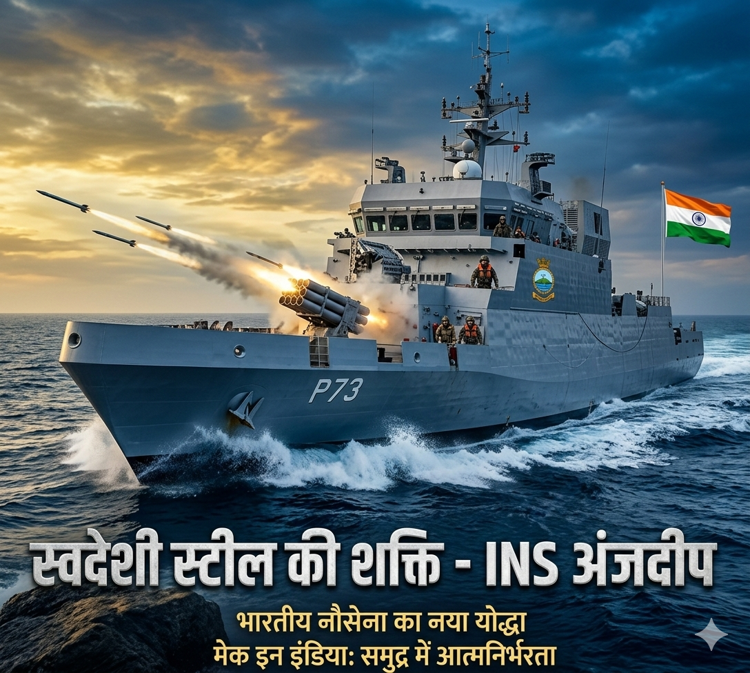 INS अंजदीप (P73): स्वदेशी स्टील से बना नौसेना का नया ‘ साईलेंट किलर’