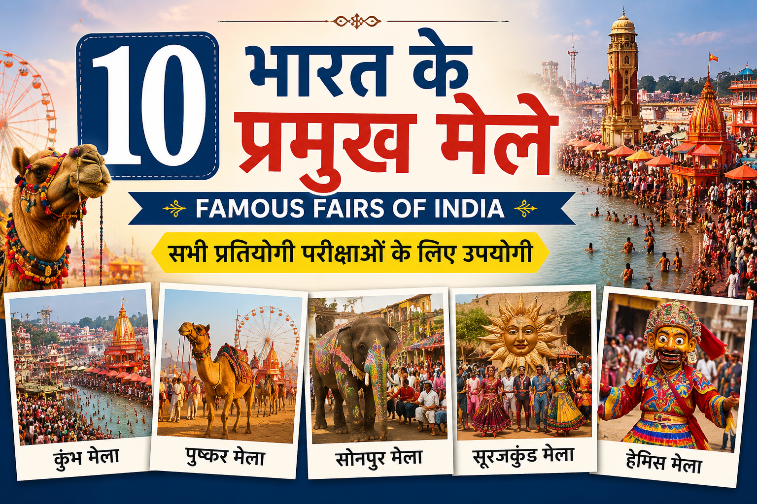 भारत के 10 प्रमुख मेले | Famous Fairs of India GK in Hindi