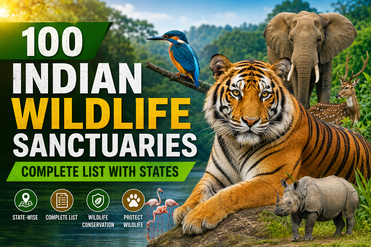 100 Indian Wildlife Sanctuaries List with States